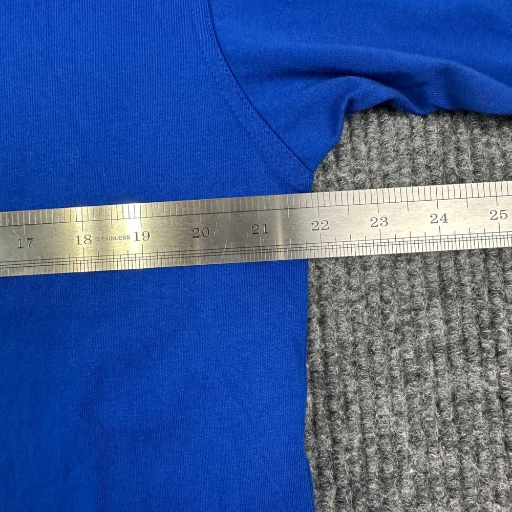 Vintage 90s Lee Sport New York Mets V-Neck Jersey Shirt Mens M Blue MLB Baseball - Picture 7 of 8